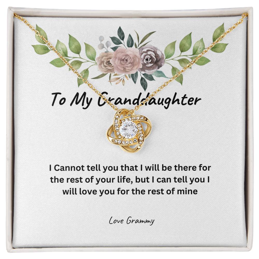 To My Granddaughter Love Grammy/ Love knot Necklace