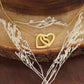 To My Granddaughter Interlocking Heart Necklace